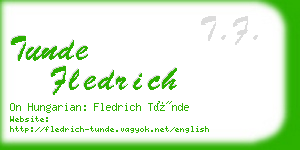 tunde fledrich business card